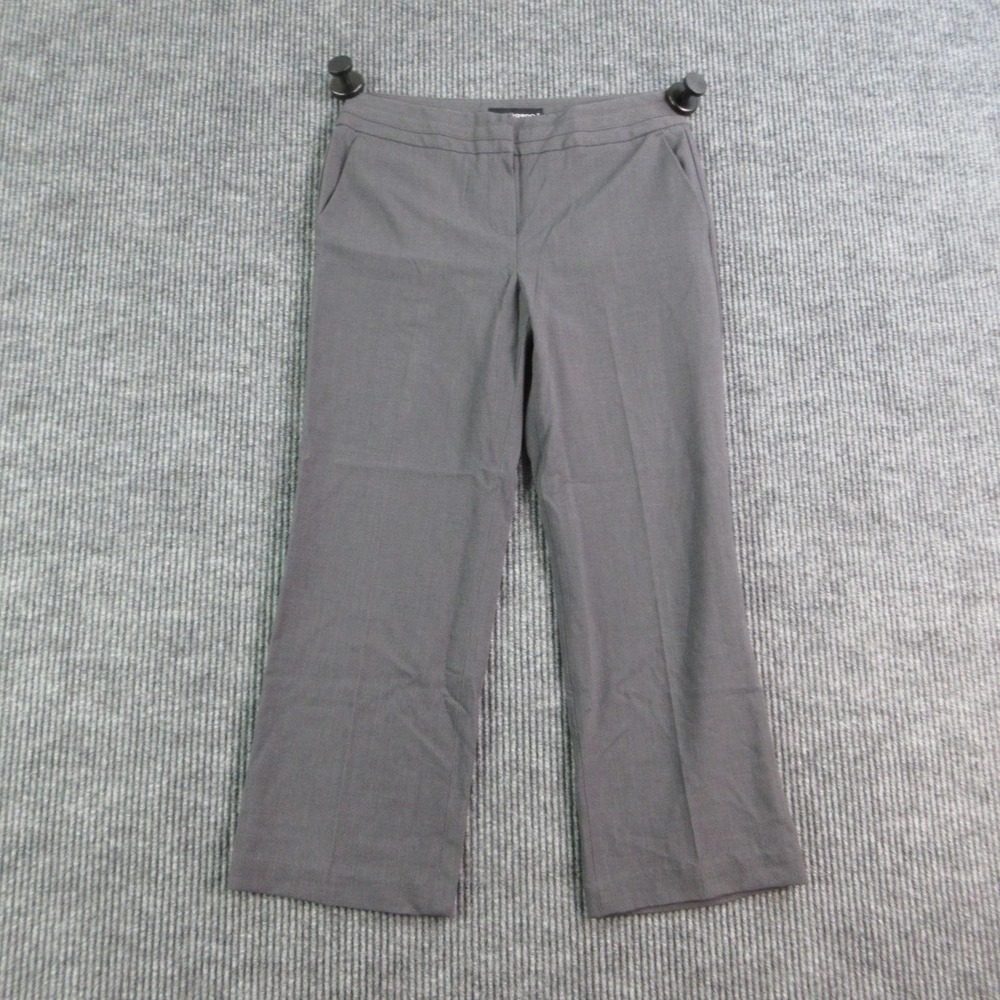 Sharagano Pants Womens 8P Gray Dress Pants Twill Stretch Adjustable 30x25.5*